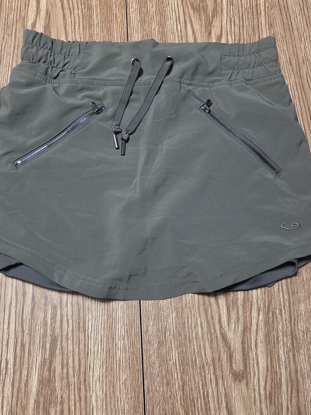 Champion Olive Green Athletic Skort with Drawstring Waist